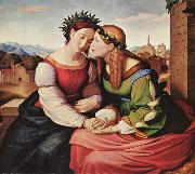 Overbeck, Johann Friedrich Italia and Germania (shulamith and Mary) (mk09) oil on canvas